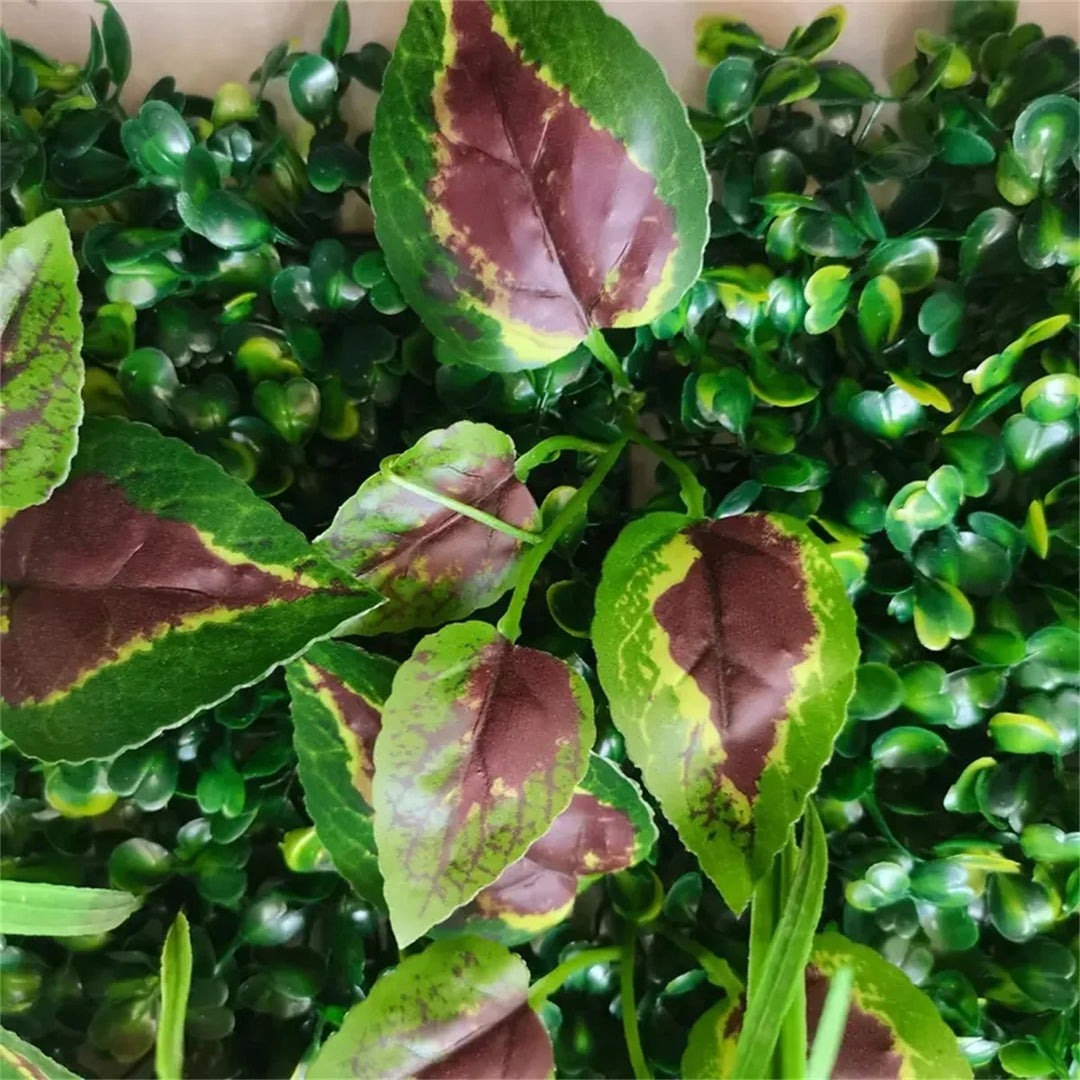 1pc Artificial Green Plant Wall Panels Simulation Plant Background Wall Decoration 3D Bionic Plant Outdoor Lawn, Fake Grass