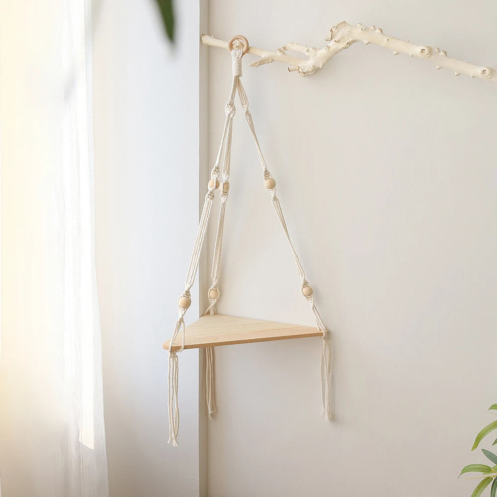 Hanging Shelves For Wall Room Home Decor  Macrame Shelf Wall Hanging Floating Shelf For Bedroom Living Room, Bathroom Gift