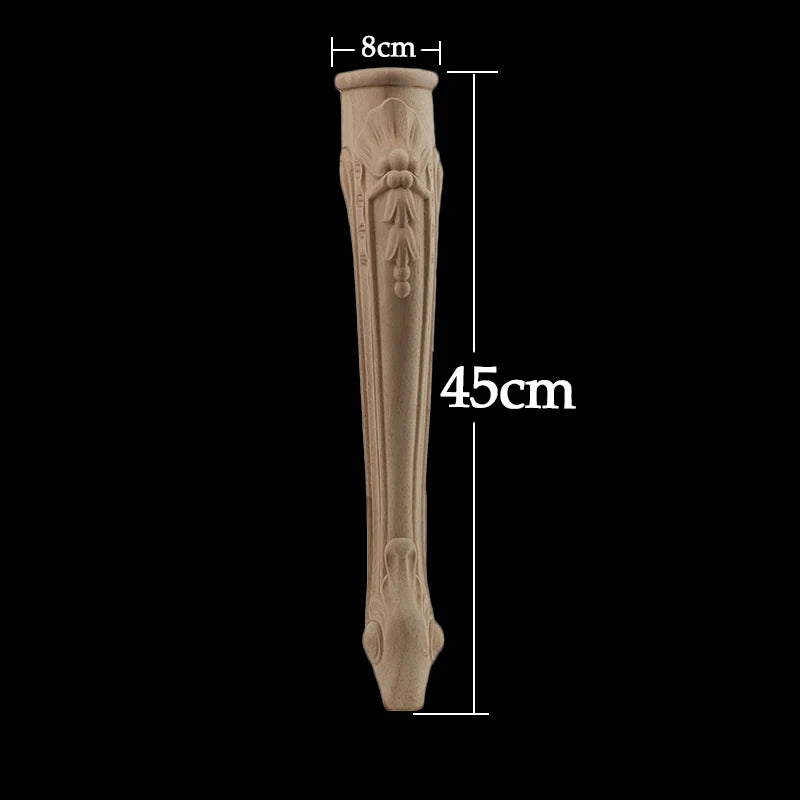 Furniture With Solid Wood Legs Carving Flower Sofa Seat TV Cabinet Feet No Paint Drop Ship Replace Home Decoration Accessories