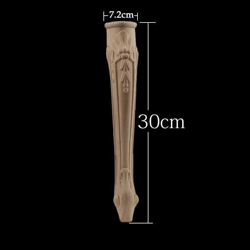 Furniture With Solid Wood Legs Carving Flower Sofa Seat TV Cabinet Feet No Paint Drop Ship Replace Home Decoration Accessories