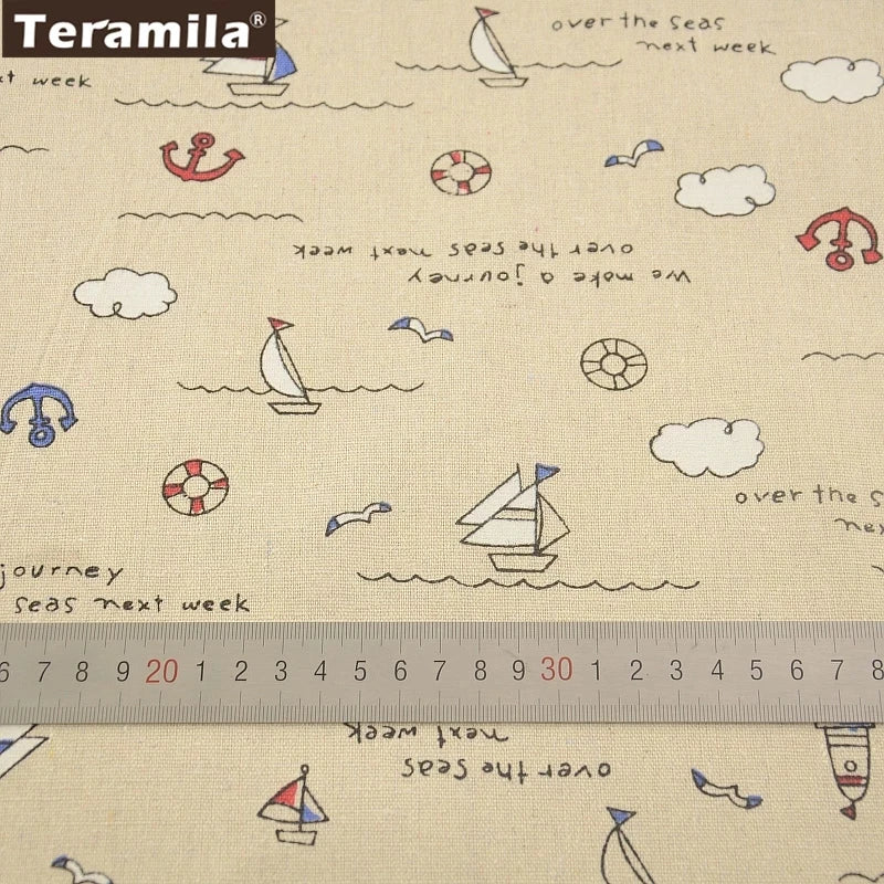 Map of the Word Canvas Linen Fabric TERAMILA Home Textile Tela Metro Sewing Material Tissu Tablecloth Pillow Curtain Cushion