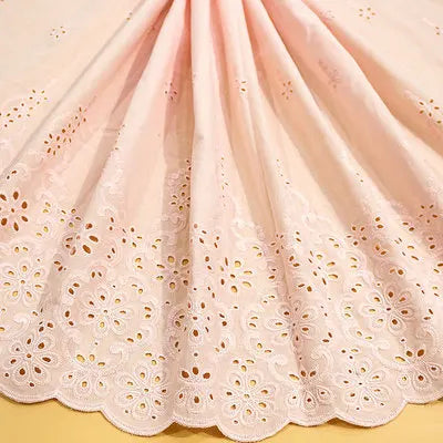 Cotton Lace Fabric for Home Furnishing, Soft Bed Accessories, Doll Skirt, Decorative Fabric, 43cm Width, RS3000