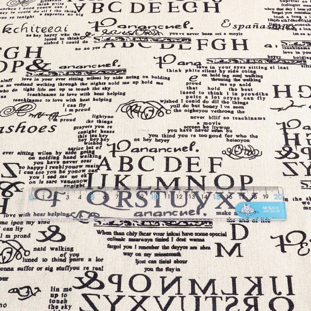 TERAMILA Cotton linen fabrics Map of the Word Home décor Sewing Material for Tablecloth Pillow Curtain Cushion Tissu