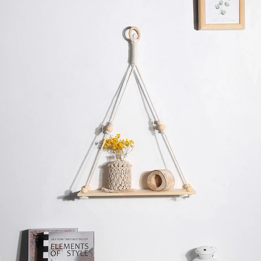 Hanging Shelves For Wall Room Home Decor  Macrame Shelf Wall Hanging Floating Shelf For Bedroom Living Room, Bathroom Gift