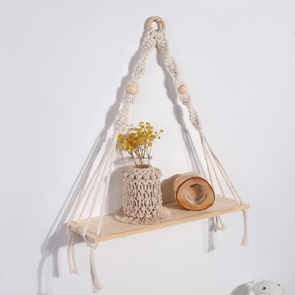 Hanging Shelves For Wall Room Home Decor  Macrame Shelf Wall Hanging Floating Shelf For Bedroom Living Room, Bathroom Gift