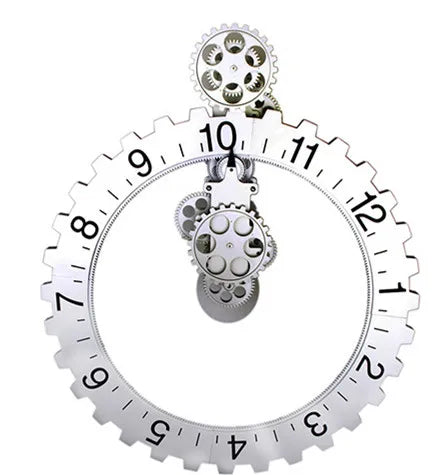 Classic Creative Home of the Continental Bell Gear Clock, Unique Amazing DIY Home Wall Clock, Admirable Rejor for Living Room