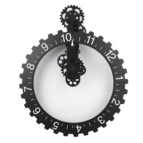 Classic Creative Home of the Continental Bell Gear Clock, Unique Amazing DIY Home Wall Clock, Admirable Rejor for Living Room