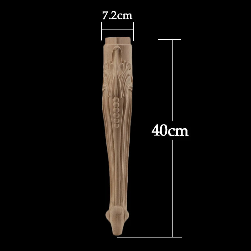 Furniture With Solid Wood Legs Carving Flower Sofa Seat TV Cabinet Feet No Paint Drop Ship Replace Home Decoration Accessories