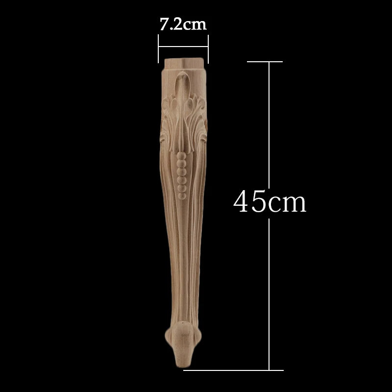 Furniture With Solid Wood Legs Carving Flower Sofa Seat TV Cabinet Feet No Paint Drop Ship Replace Home Decoration Accessories