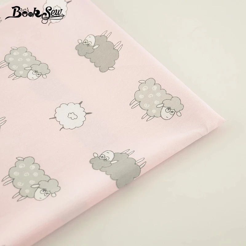 Textile Sewing Cloth Fabrics Pink Printed Cake Ice-Cream Designs Cotton Fabric Quilting Tela Bedding Scrapbooking Decoration