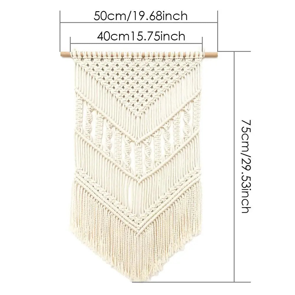 Home Decoration Bohemian Macrame Woven Wall Hanging Boho Room Geometric Tapestry Nordic Art Beautiful Apartment Room Decor Gift