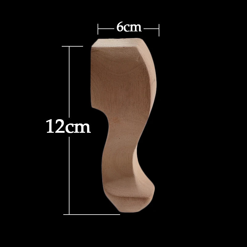 Furniture With Solid Wood Legs Carving Flower Sofa Seat TV Cabinet Feet No Paint Drop Ship Replace Home Decoration Accessories