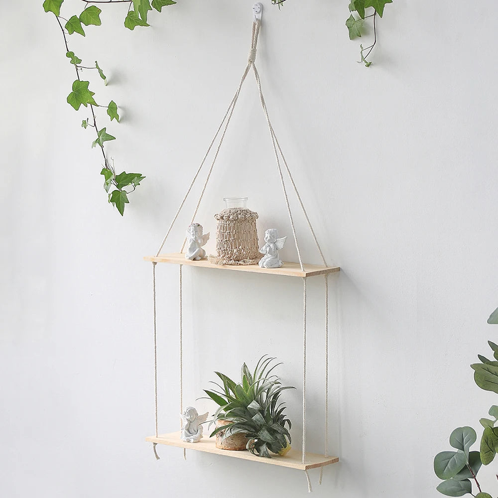 Hanging Shelves For Wall Room Home Decor  Macrame Shelf Wall Hanging Floating Shelf For Bedroom Living Room, Bathroom Gift
