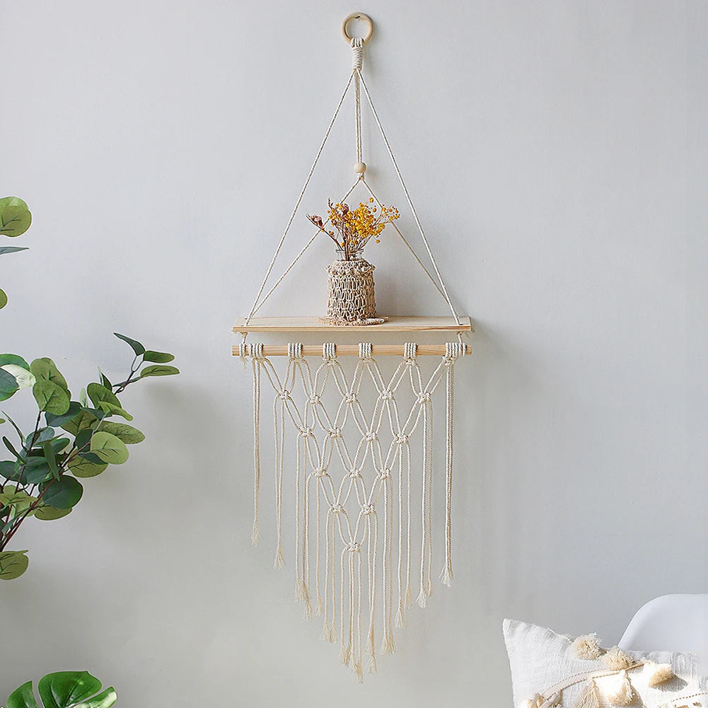 Hanging Shelves For Wall Room Home Decor  Macrame Shelf Wall Hanging Floating Shelf For Bedroom Living Room, Bathroom Gift