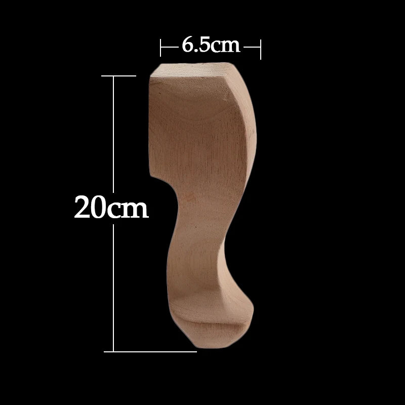 Furniture With Solid Wood Legs Carving Flower Sofa Seat TV Cabinet Feet No Paint Drop Ship Replace Home Decoration Accessories