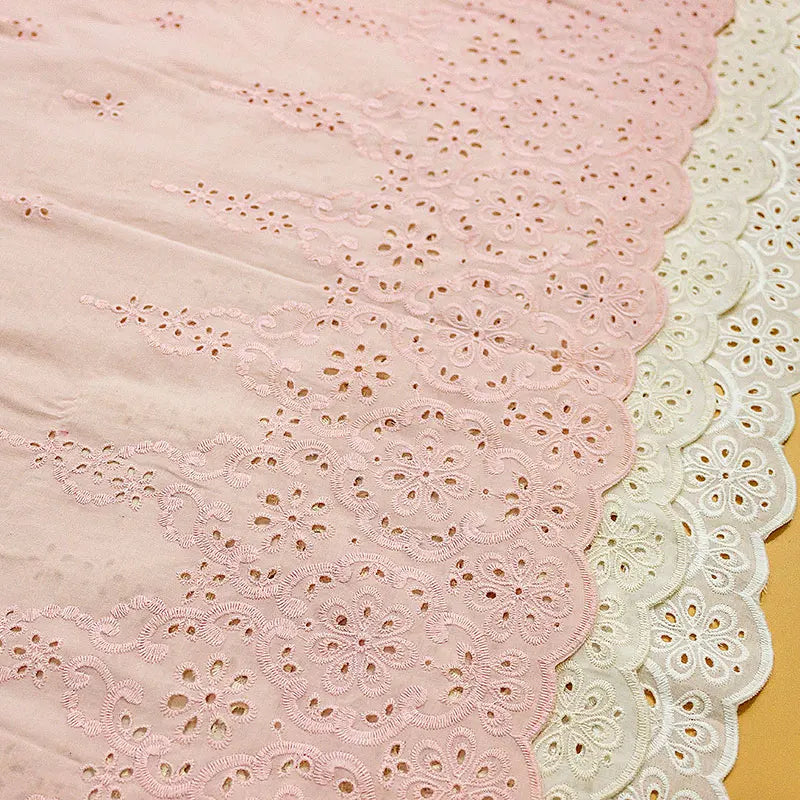 Cotton Lace Fabric for Home Furnishing, Soft Bed Accessories, Doll Skirt, Decorative Fabric, 43cm Width, RS3000