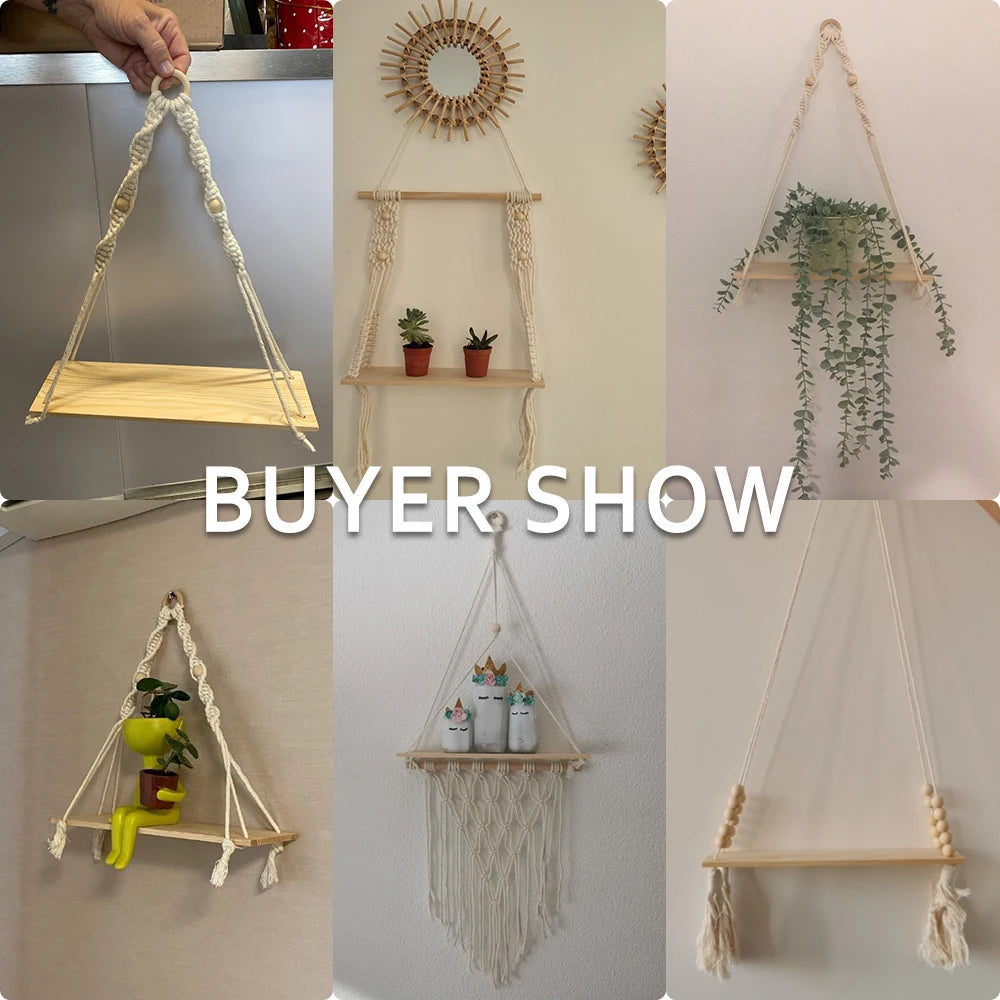 Hanging Shelves For Wall Room Home Decor  Macrame Shelf Wall Hanging Floating Shelf For Bedroom Living Room, Bathroom Gift