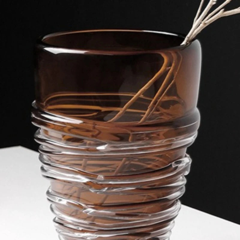 Hydroponic Vases Home Decoration Glass Flower Vase Elegant Modern Interior Art Vases Table Decorating Vase for Dried Flowers