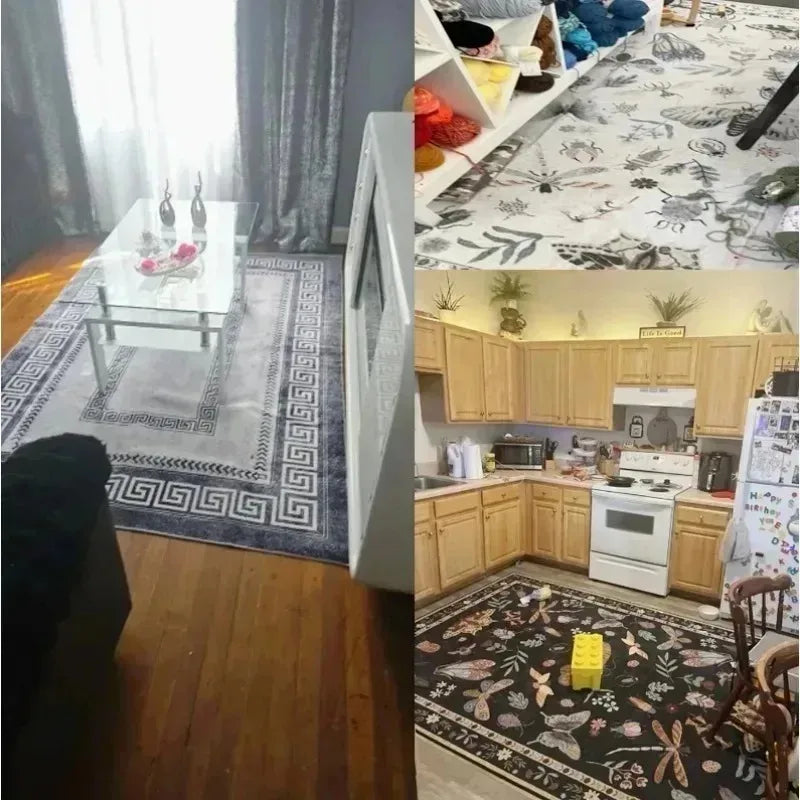 Boho Rugs Area Rug for Living Room Rainbow Kids Rug Non-Slip Sunshine Carpet Ultra Soft Rug Dining Room Christmas Gift for Kids