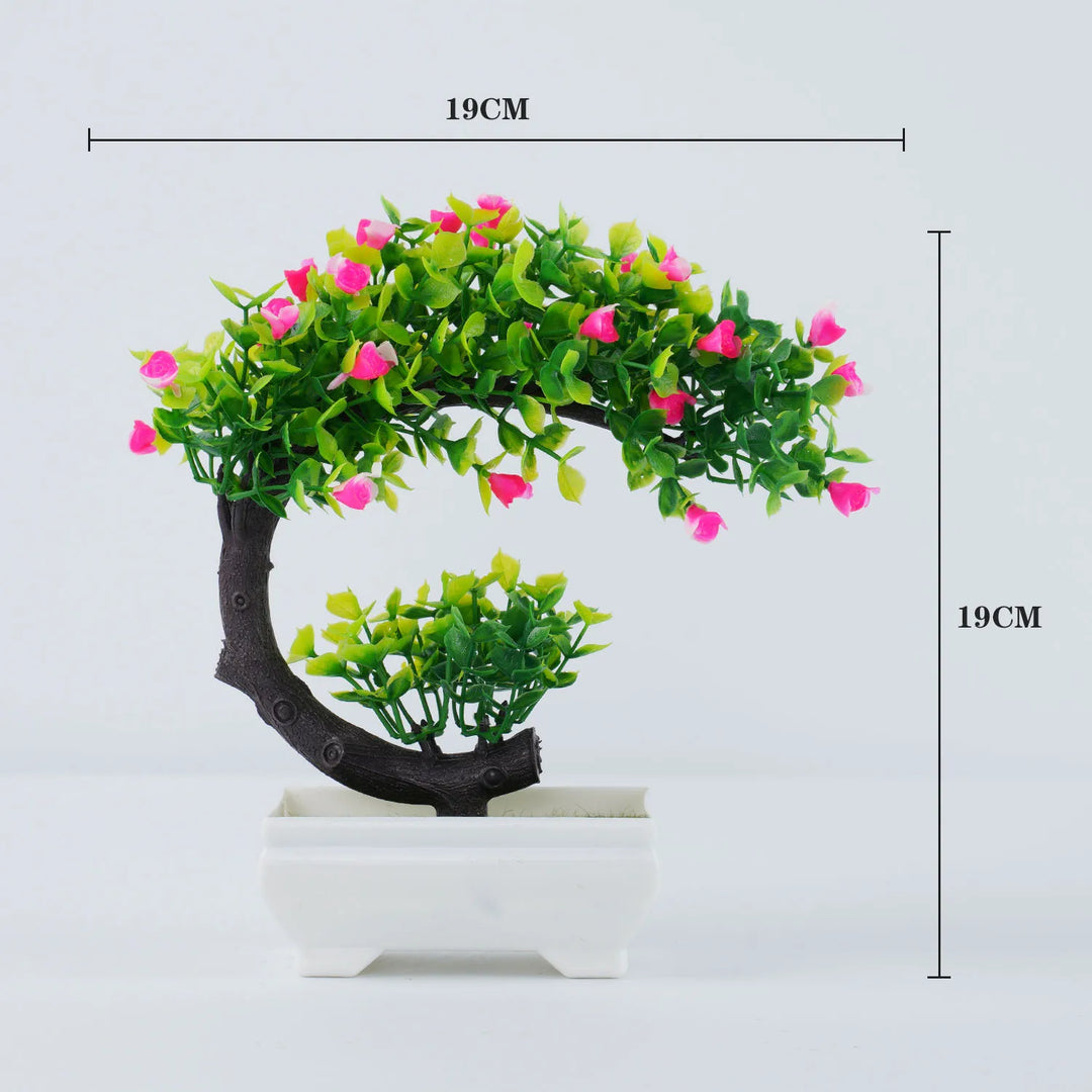 Artificial Plants Bonsai Small Tree Simulation Pot Plants Fake Flowers Table Potted Ornaments for Garden Home Hotel Decoration
