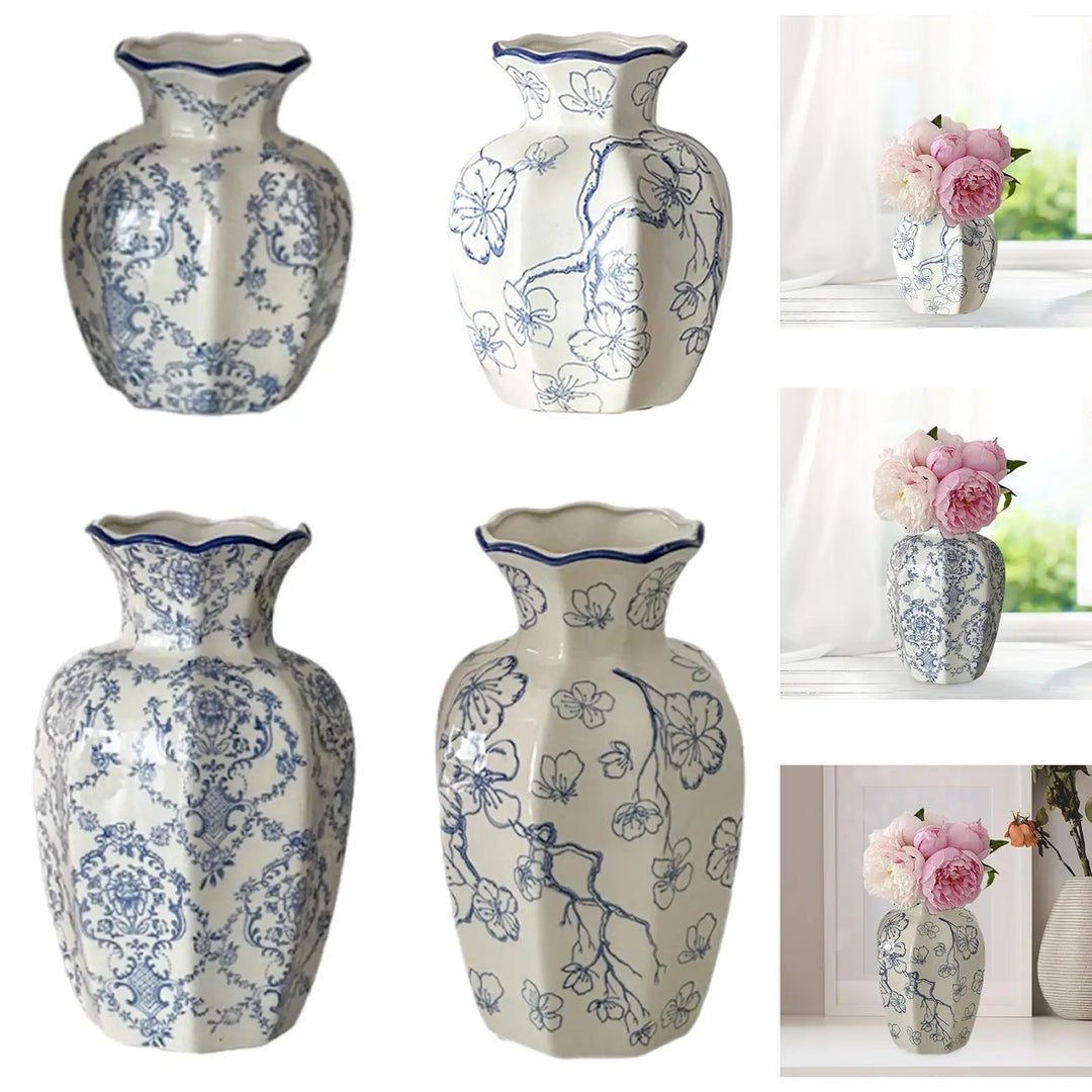 Ceramic Flower Vase Decor Unique Multifunctional Modern Decorative Flower Arrangement for Bedroom Desktop Entryway Table Office
