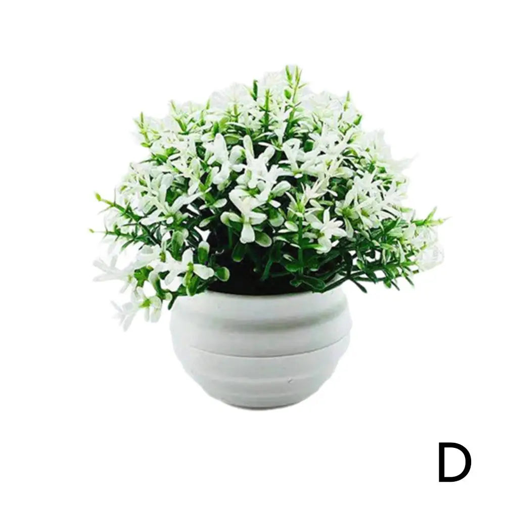 Artificial Pot Flowers 2025 Small Fake Plants with Pot Mini Potted Plants for Kitchen Garden House Office Tabletop Decoration
