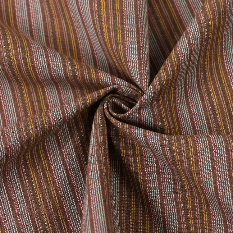 Cotton Yarn Dyed Fabric, Jacquard Striped Artistic Retro Skirt, Coat, Shirt Accessories, Shoes, Hats, Bags, Fabrics