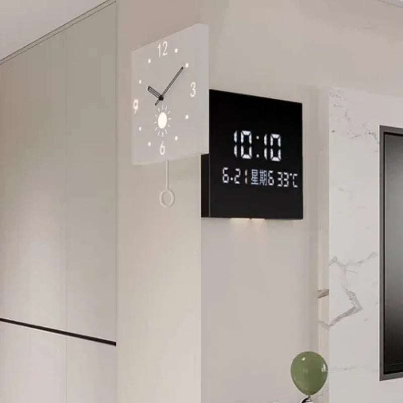 Electronic Desk Silent Interior Digital Wall Clock Noiseless Noiseless Living Room Home Design Mechanism Garden Decor Decoration