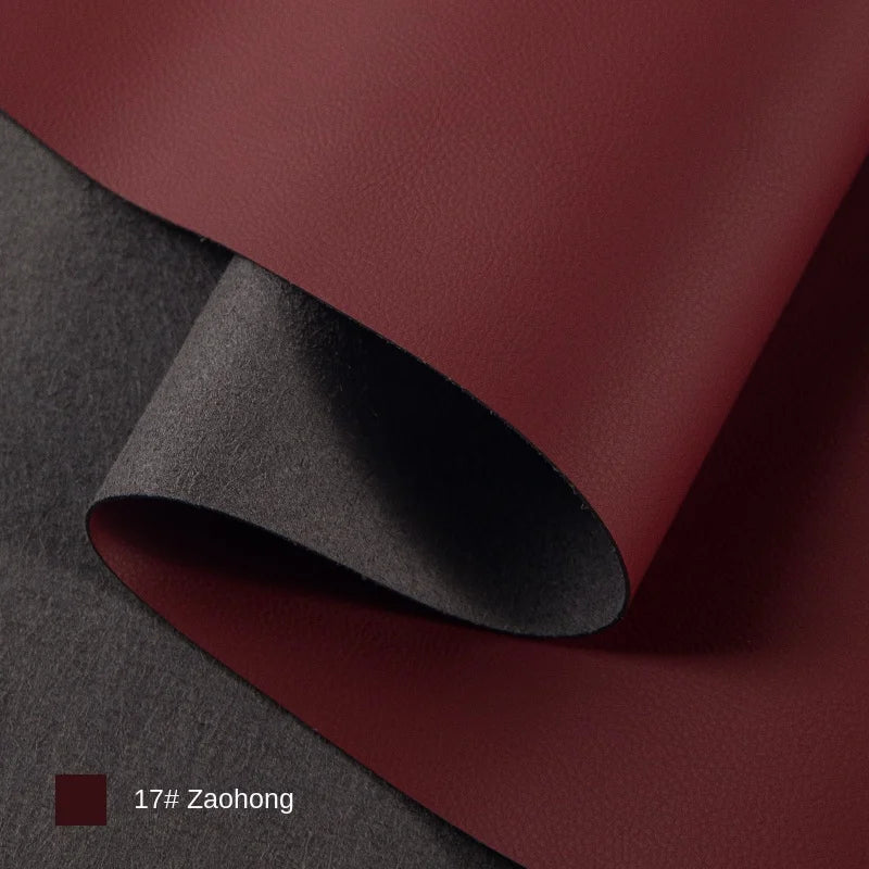 Litchi Textured Leather Fabric Wear-resisting for Sofa Furniture Soft Bag Background Wall Designer Diy Sewing Material Cloth