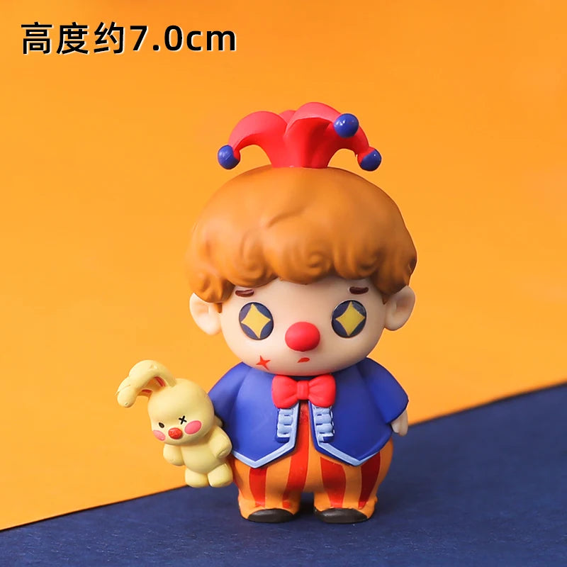 Home Decorative Statues Cake Topper Decorated with Cute Forest Animals Dinosaurs Bears Rabbit Circus Clowns Statues Mini Version
