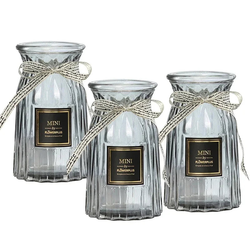 Flower Vase, Green Plants Hydroponic Device, Origami Flower Arranging, Nordic Decoration, Home Contracted Flower Glass Vase