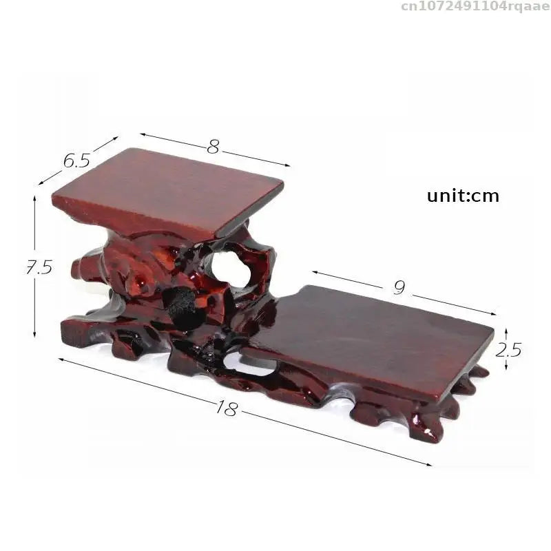 Miniature Wood Bases Figurine Display Stand Vase Flower Pot Holder Coffee Tea Sets Pedestal Bonsai Plant Rack Home Decoration