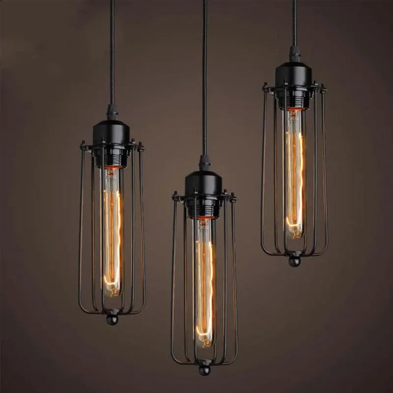 Industrial Style Creative Restaurant Small Chandelier American Retro Iron Bar Table Cafe Internet Cafe Box Industrial Style Lamp