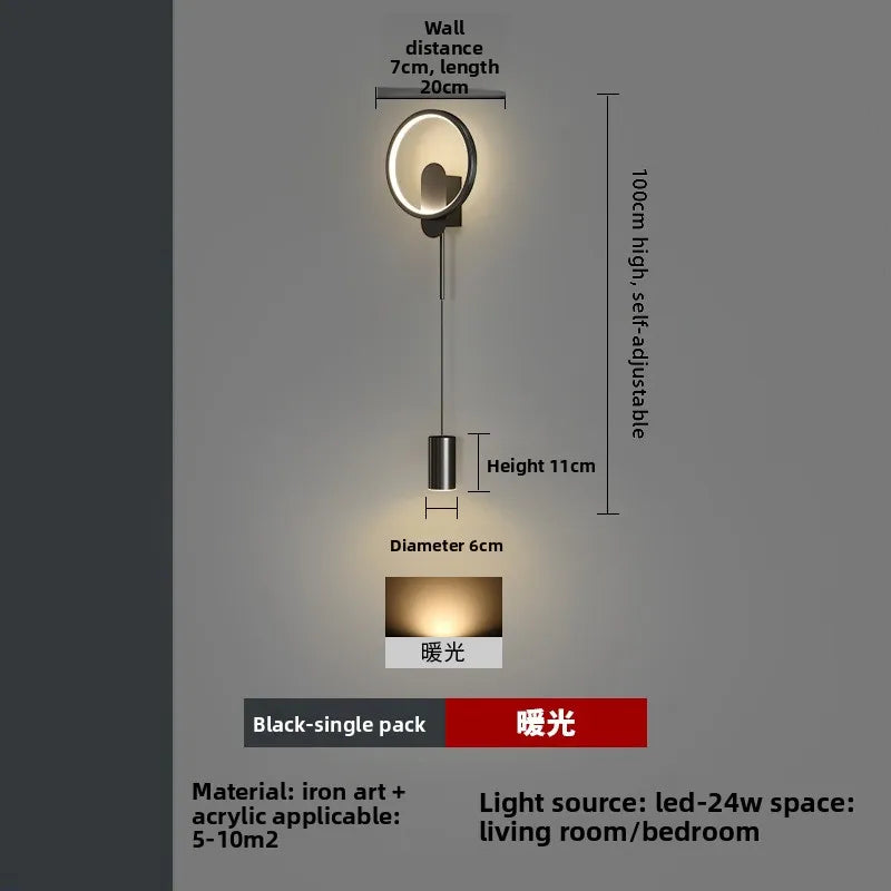 Modern LED Wall Lamp Minimalist Design For Bedroom Bedside Living Room Home Indoor Decorative Lighting Sconces Decor Wall Lights