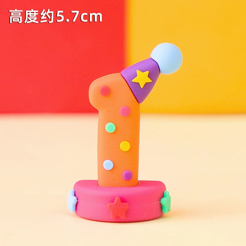 Home Decorative Statues Cake Topper Decorated with Cute Forest Animals Dinosaurs Bears Rabbit Circus Clowns Statues Mini Version