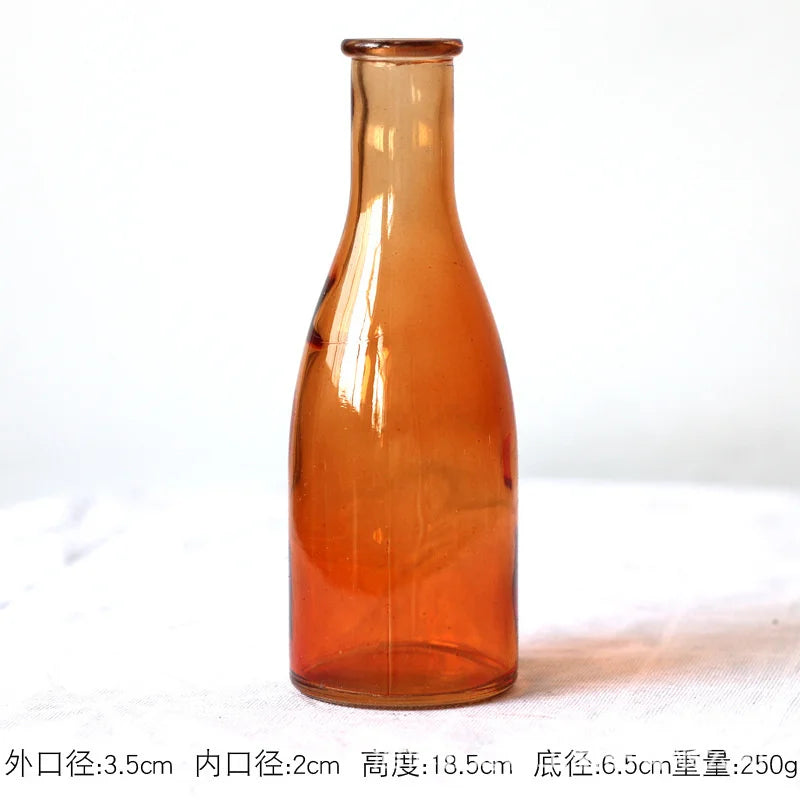 Glass Vase Living Room Decoration Small Fresh Flower Vases For Homes Table Bedroom Decor Modern Terrarium Home Accessories