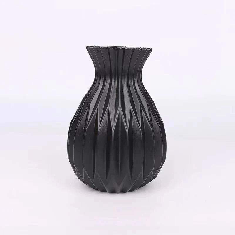 〔CC11〕Nordic Flower Vase Imitation Ceramic Plastic Flower Vase Living Room Desktop Decoration Wedding Centerpiece Arrangement