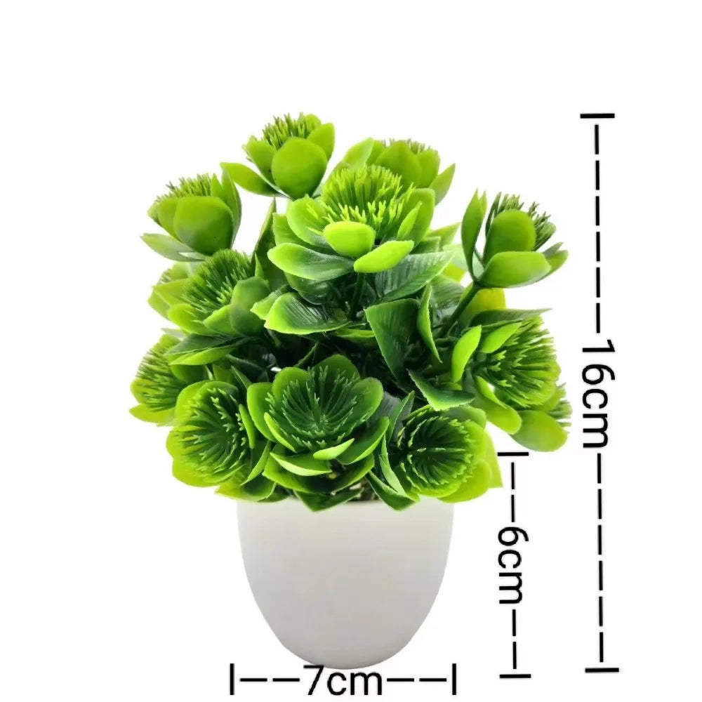 Artificial Plants Small Tree Pot Fake Plant Flowers Potted Ornaments For Home Room Table Pulp Pot Garden Decor