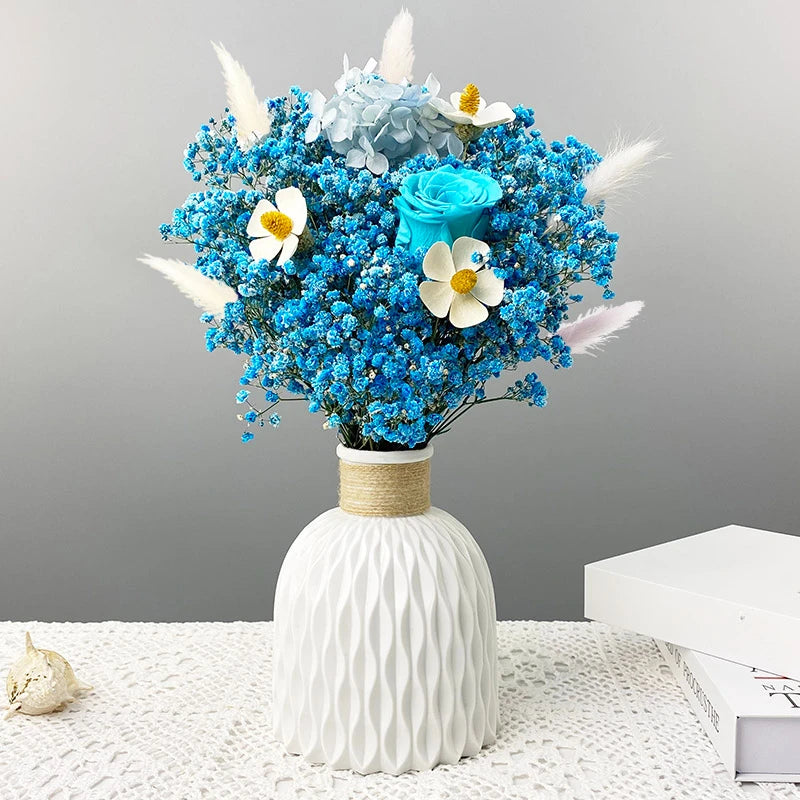 Plastic Flower Vase,Faux Ceramic Vase For Home Decoration Flower Arrangements,Home Decor,Flower Vase,Centerpiece,Table Decor