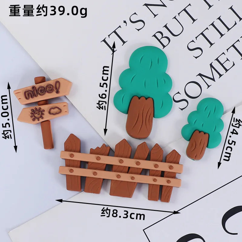 Farm Animals Cake Topper Farm Wooden House Yaks Ponies Sheep Piglets Chickens Cake Decorations Kids Birthday Party Supplies