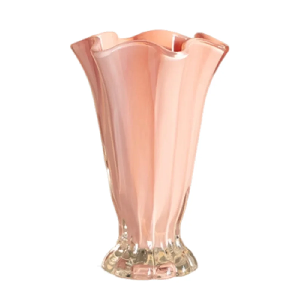 INS Flower Vase Modern Smooth Creative Glass Vase Simple Solid Color Desktop Decorating Flowerpot Dining Table