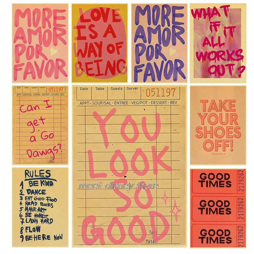 Maximalist Love Is A Way Of Being' Poster Pink Love Nostalgia Wall Art Living Creative Canvas Room Picture Home Painting Decor