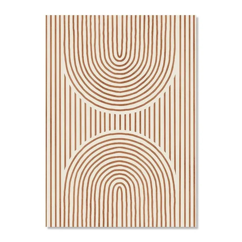 Abstract Coral Line Wall Art Oil Painting Bohemian Poster Beige Matisse Print Picture Nordic Living Room Home Decoration Mural