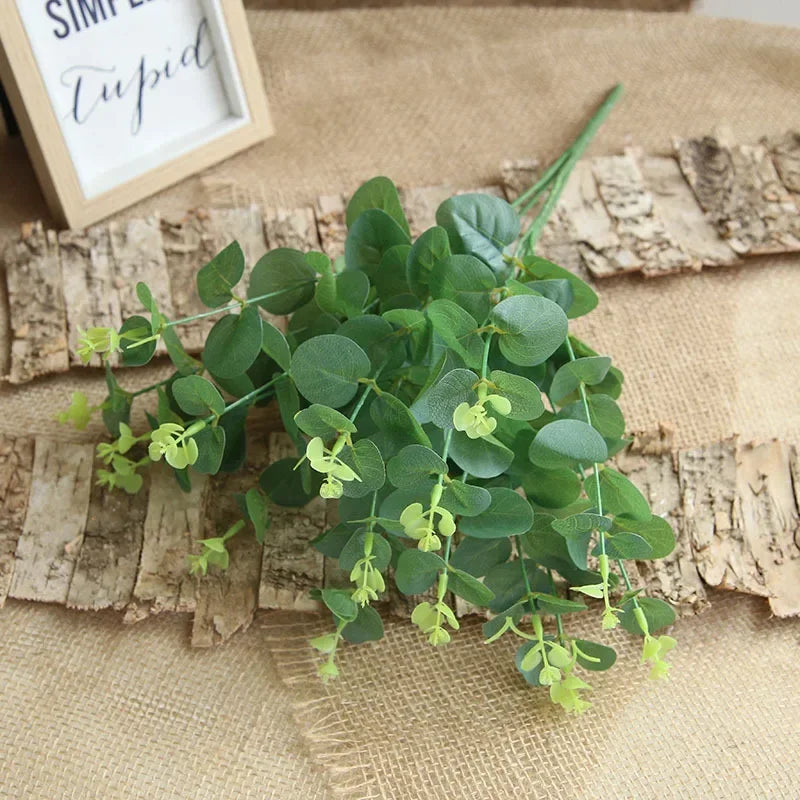 Artificial Plants Italian Ruscus Greenery Stems Spring Faux Shrub Bushes Green Leaves for Wedding Arch Bouquet Home Decor