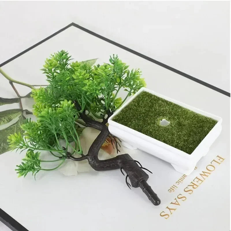 Artificial Potted Plants Small Fake Green Trees for Indoor Outdoor Home Garden Bedroom Hotel Party Desk Table Decoration