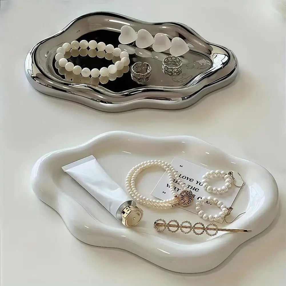 Cloud-Shaped Jewelry Tray Decorative Plate for Earrings, Bracelets & Necklaces,Ideal Home Décor Gift for Men and Women