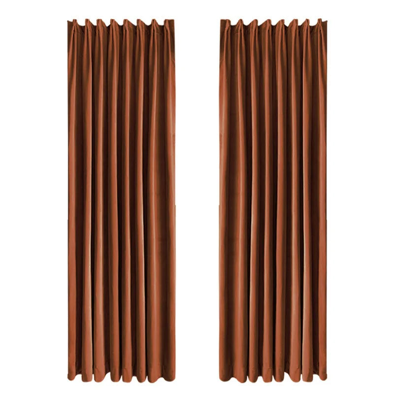 Modern Minimalist European Luxury Curtains for Living Room Bedroom Brown Multi-color Custom Velvet Curtain Blackout Curtains