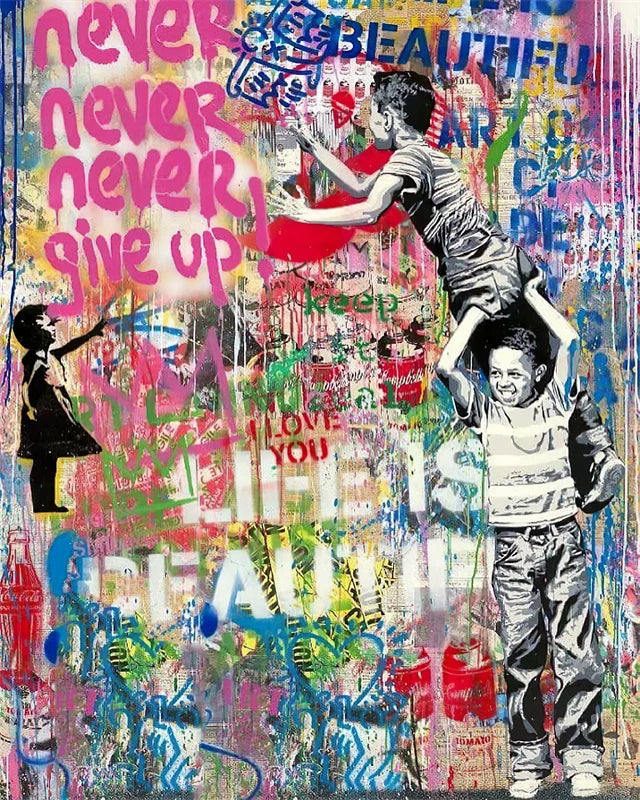 Modern Abstract Street Wall Art Painting Banksy Graffit Art Canvas Painting Prints Poster Cuadros Wall Art Pictures Home Decor