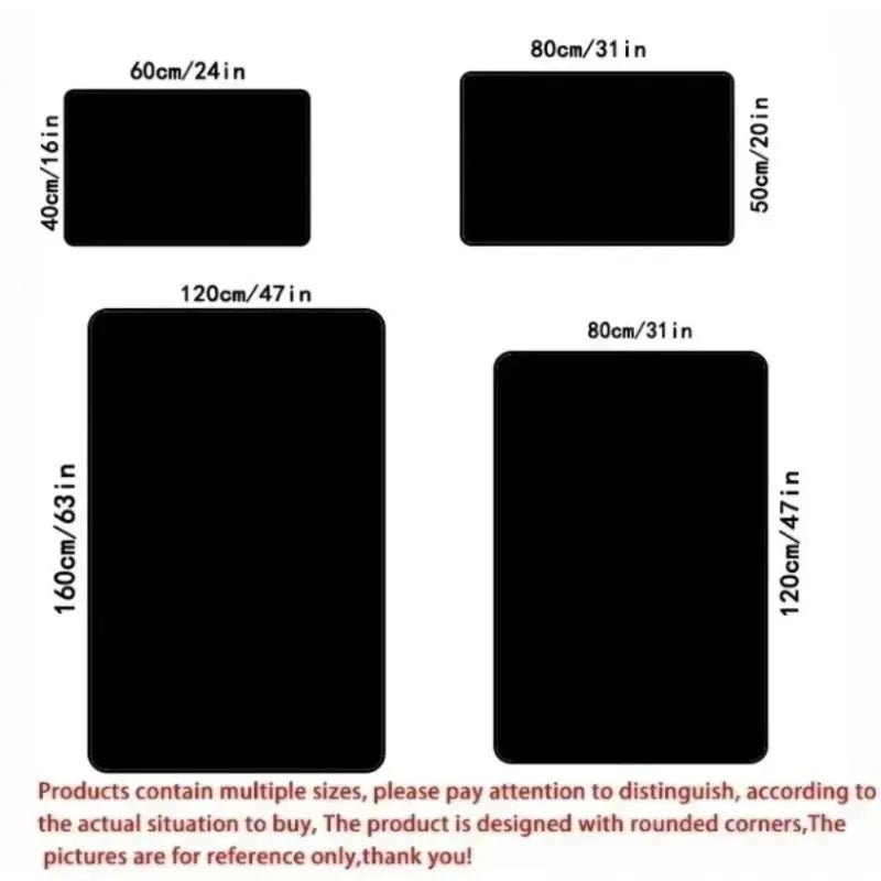 Modern Black White Area Rugs Floral Geometric Patterns Contemporary Living Room Carpets for Home Interior Decor