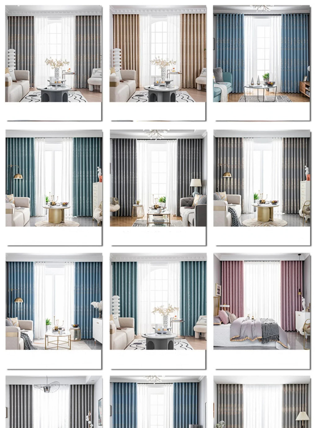 Modern Minimalist Printed Curtains Living Room Dining Room Bedroom Bay Window Blackout Thickened Curtains Multi-color Optional